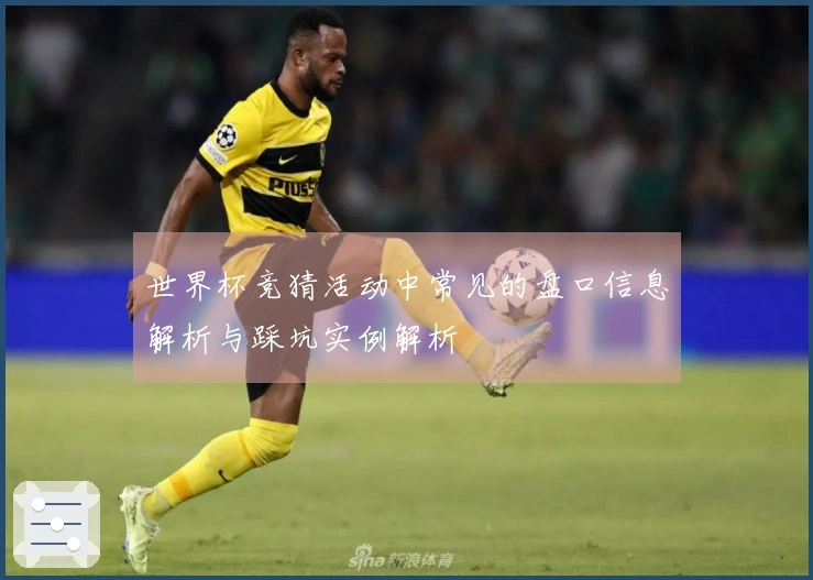 世界杯竞猜活动中常见的盘口信息解析与踩坑实例解析